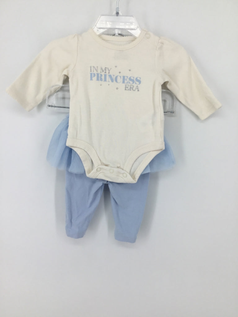 Carter's Child Size 3 Months White screen printed Outfit - boys