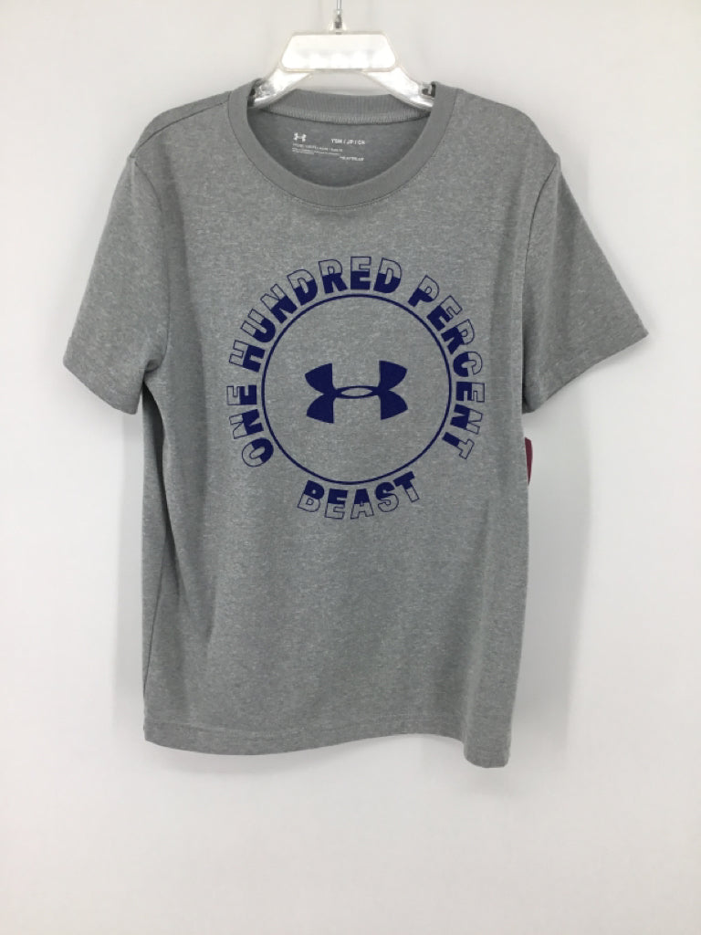 Under Armour Child Size 8 Gray screen printed T-shirt - boys