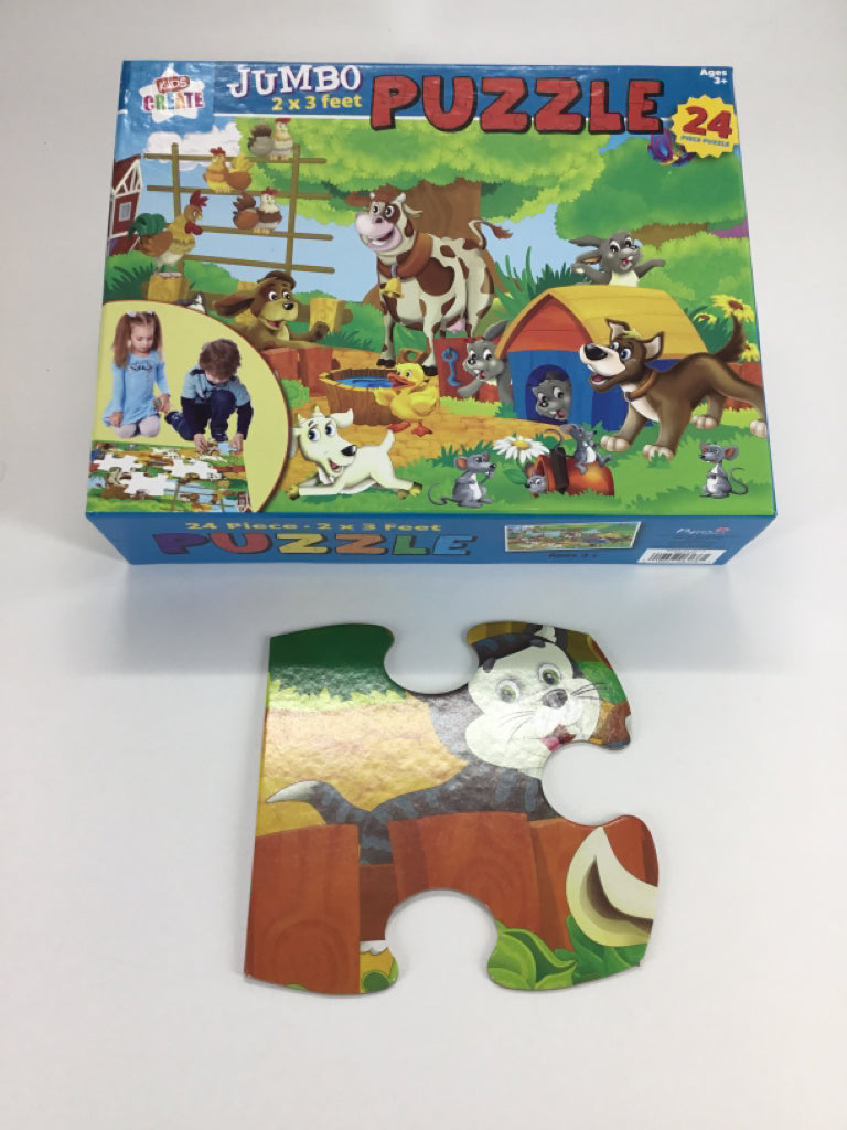 Paper Craft Kids Create Jumbo Farm Puzzle - 24 pcs