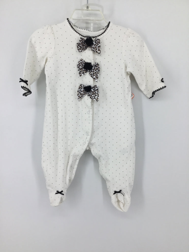 Little Me Child Size 6 Months White Sleepers