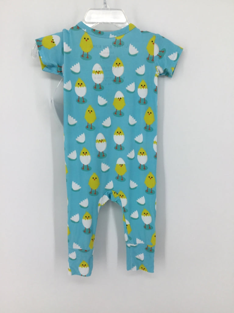Little Bum Bums Child Size 3-6 Months Blue Print Pajamas - boys