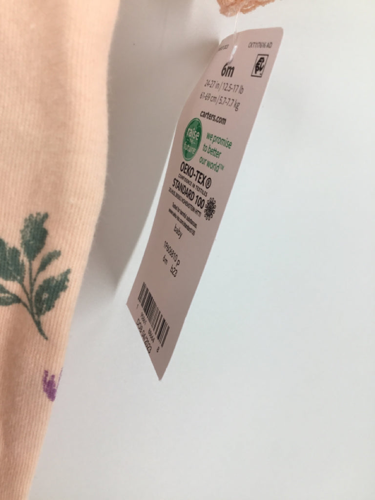 Carter's Child Size 6 Months Peach Sleepers