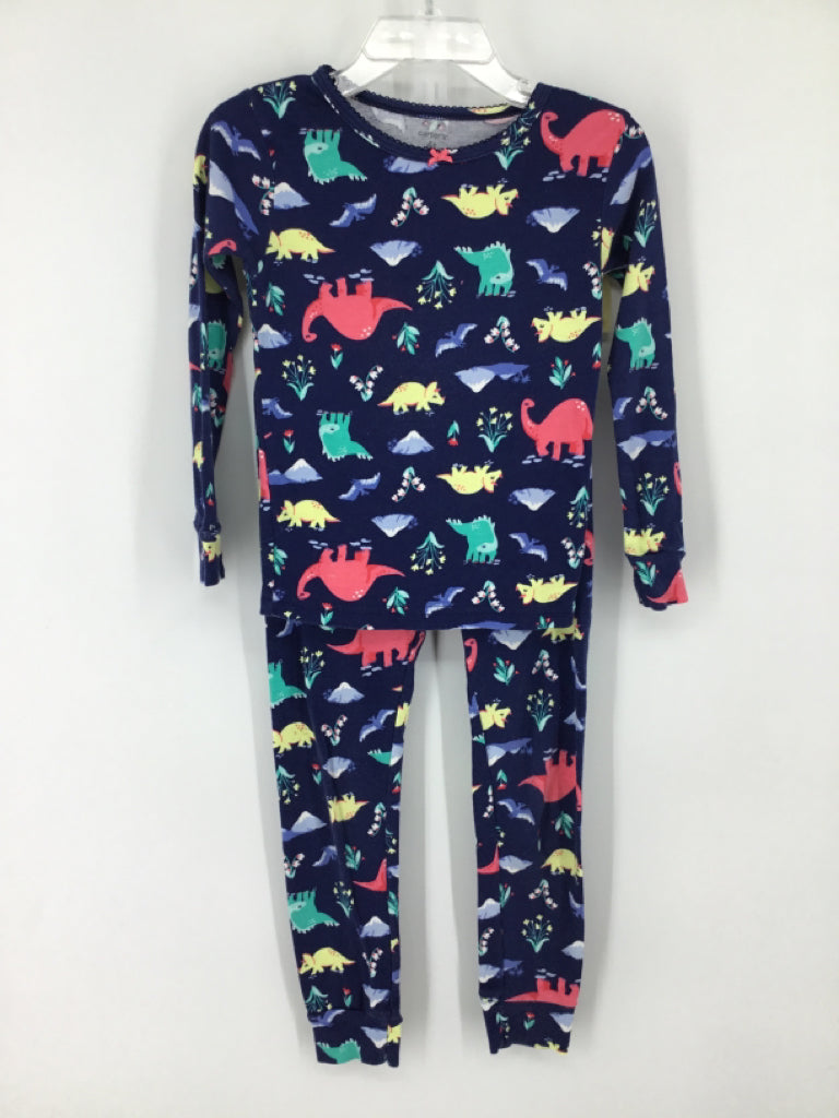 Carter's Child Size 4 Months Blue Pajamas - girls
