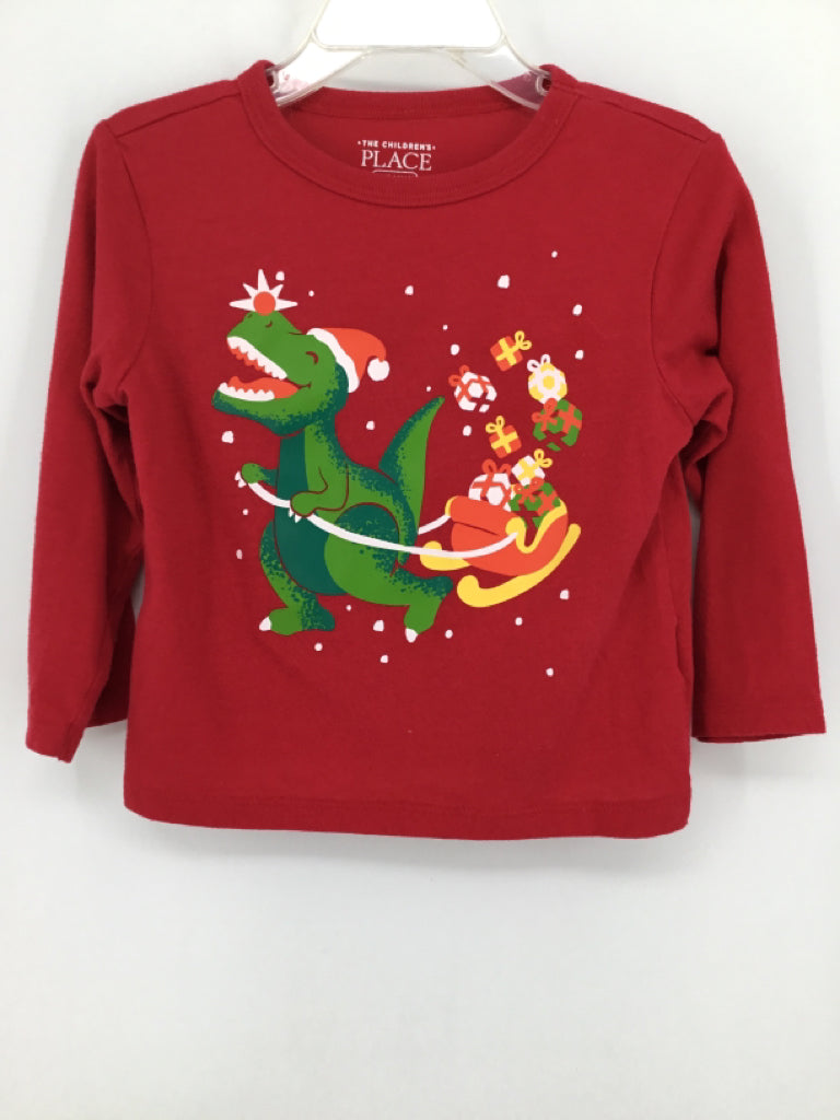 Childrens Place Child Size 18-24 Months Red Christmas T-Shirt