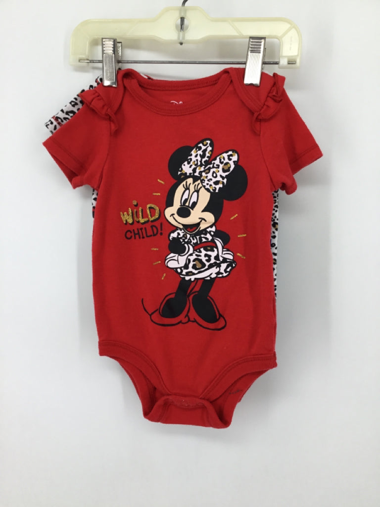 Disney Child Size 12 Months Red Onesie