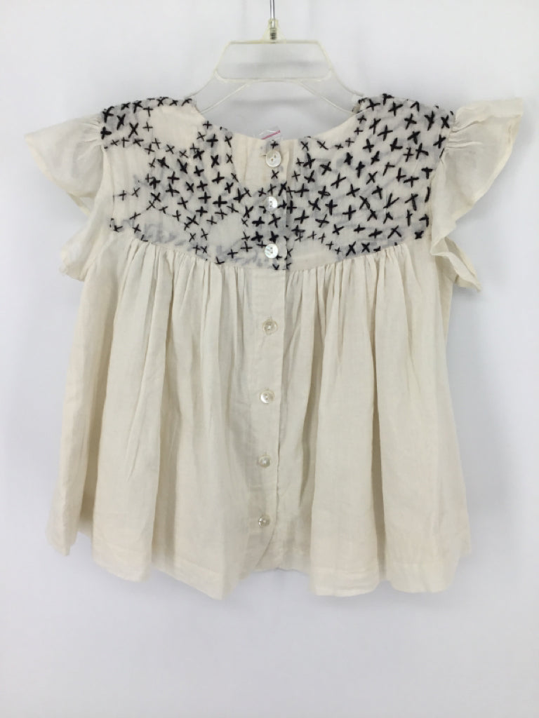 Lemon + Lucy Child Size 2 Cream Shirt - girls