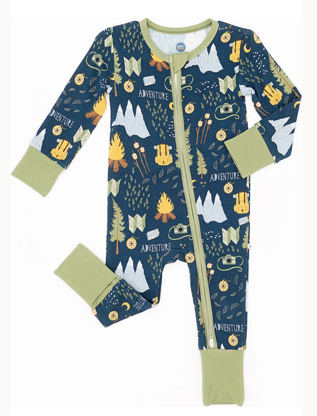 Bird & Bean - Footless Romper (Camping Adventure)