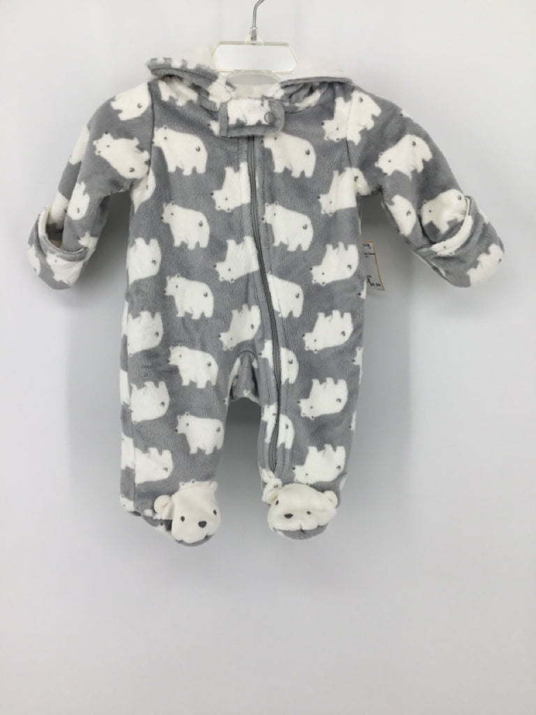 Just One You Made by Carters Child Size Newborn Gray Print Outerwear - boys