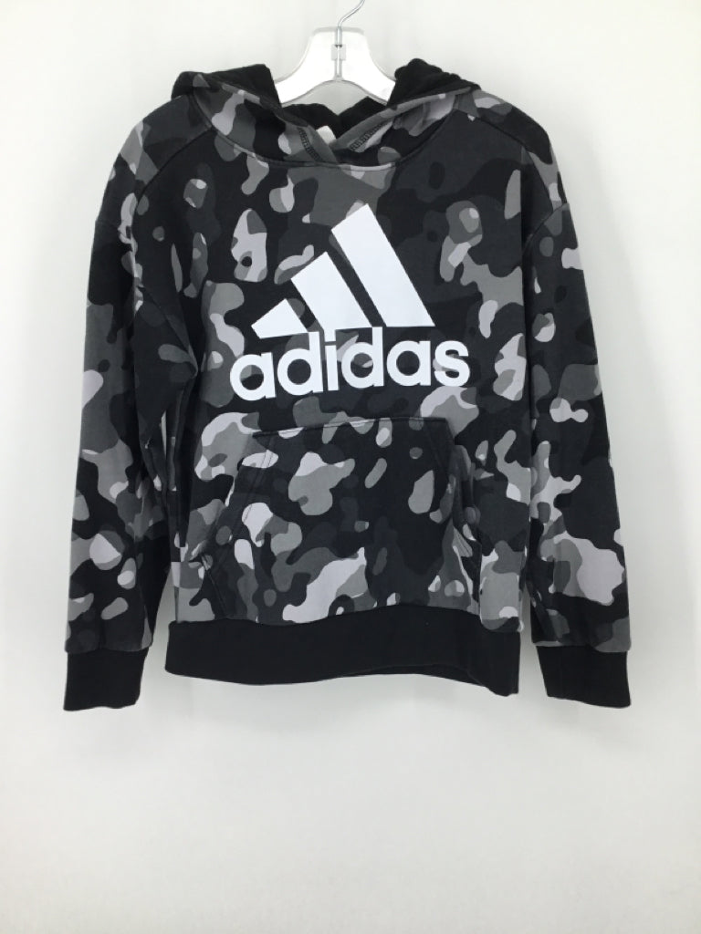 Adidas Child Size 8 Black Camoflage Sweatshirt - boys