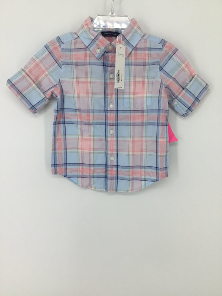 Janie and Jack Child Size 12-18 Months Blue Plaid Shirt - boys