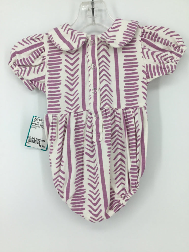 Kate Quinn Organics Child Size 0-3 Months Purple Outfit - girls