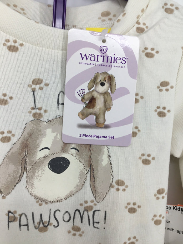 Warmies Child Size 2 Tan Dog Pajamas - boys