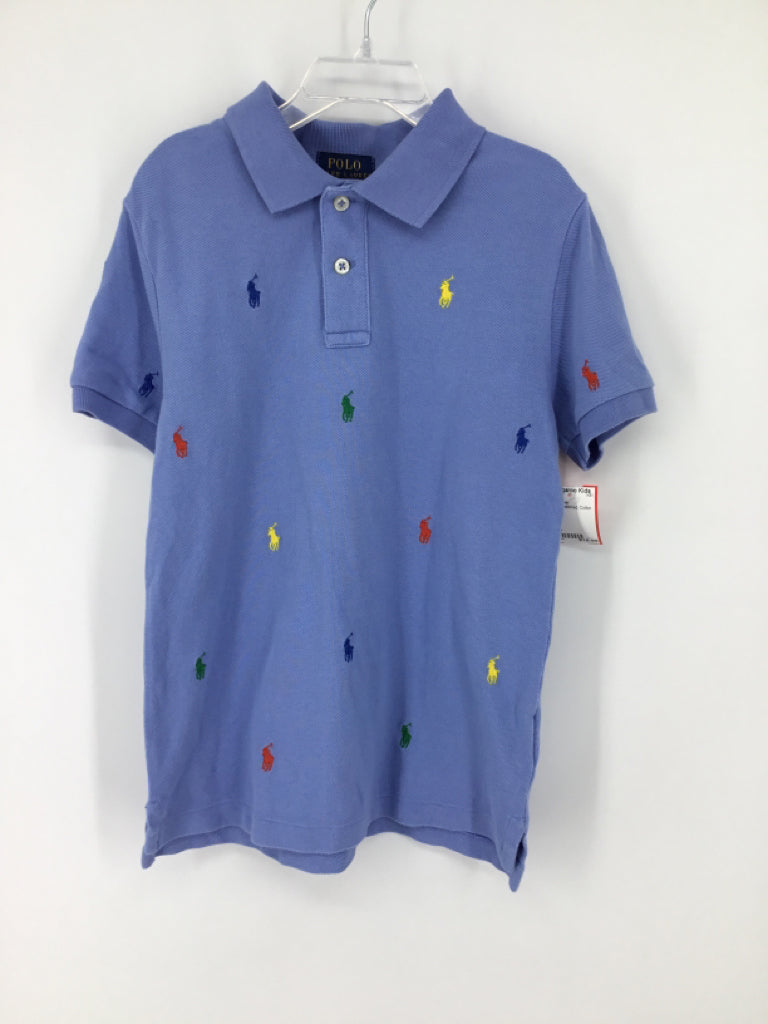 Ralph Lauren Child Size 7 Blue Embellished Shirt - boys