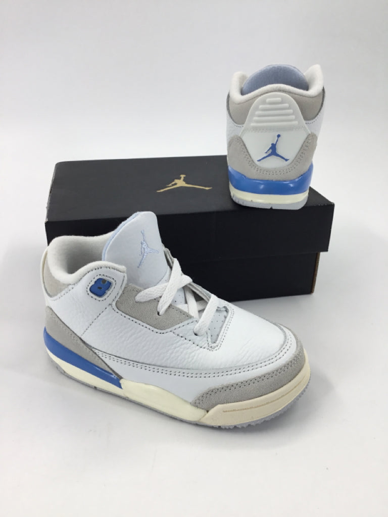 Air Jordan 3 Retro Child Size 9 Toddler White Sneakers