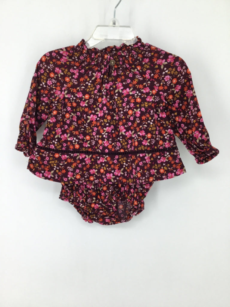 Old Navy Child Size 6-12 Months Burgundy Dress - girls