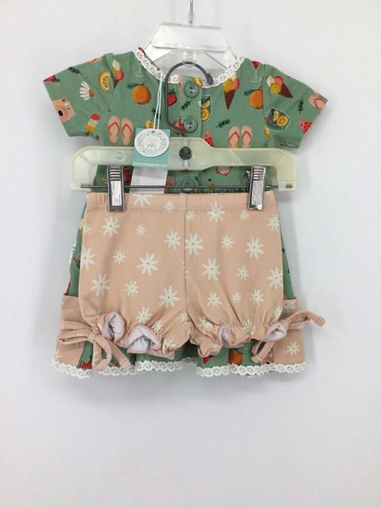 GiGi and Max Child Size 12 Months Green Dress - girls