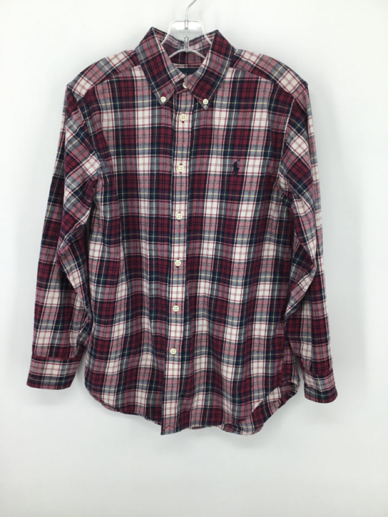 Ralph Lauren Child Size 10 Multi-Color Plaid Shirt - boys