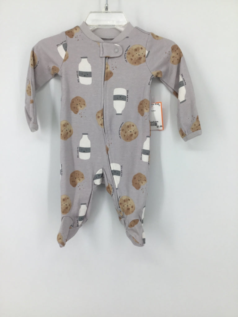 Carter's Child Size Newborn Gray Sleepers