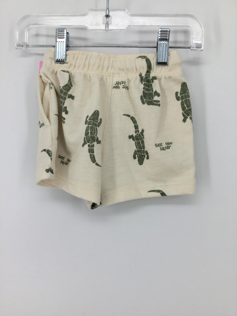 Carter's Child Size 12 Months Cream Print Shorts - boys