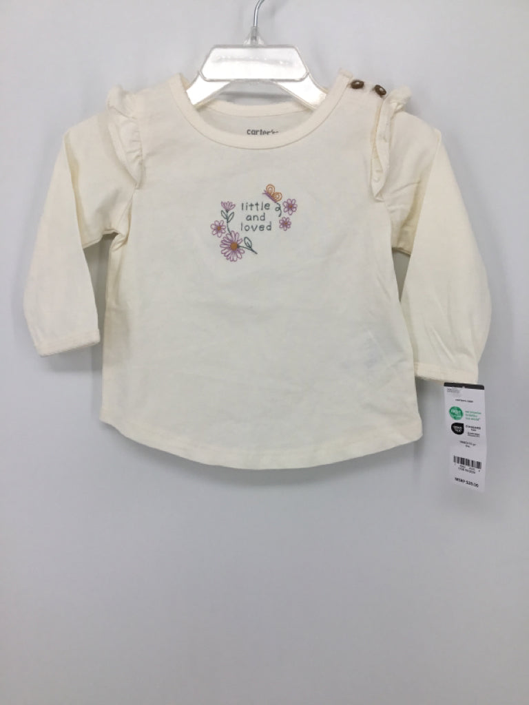 Carter's Child Size 9 Months Cream Shirt - girls