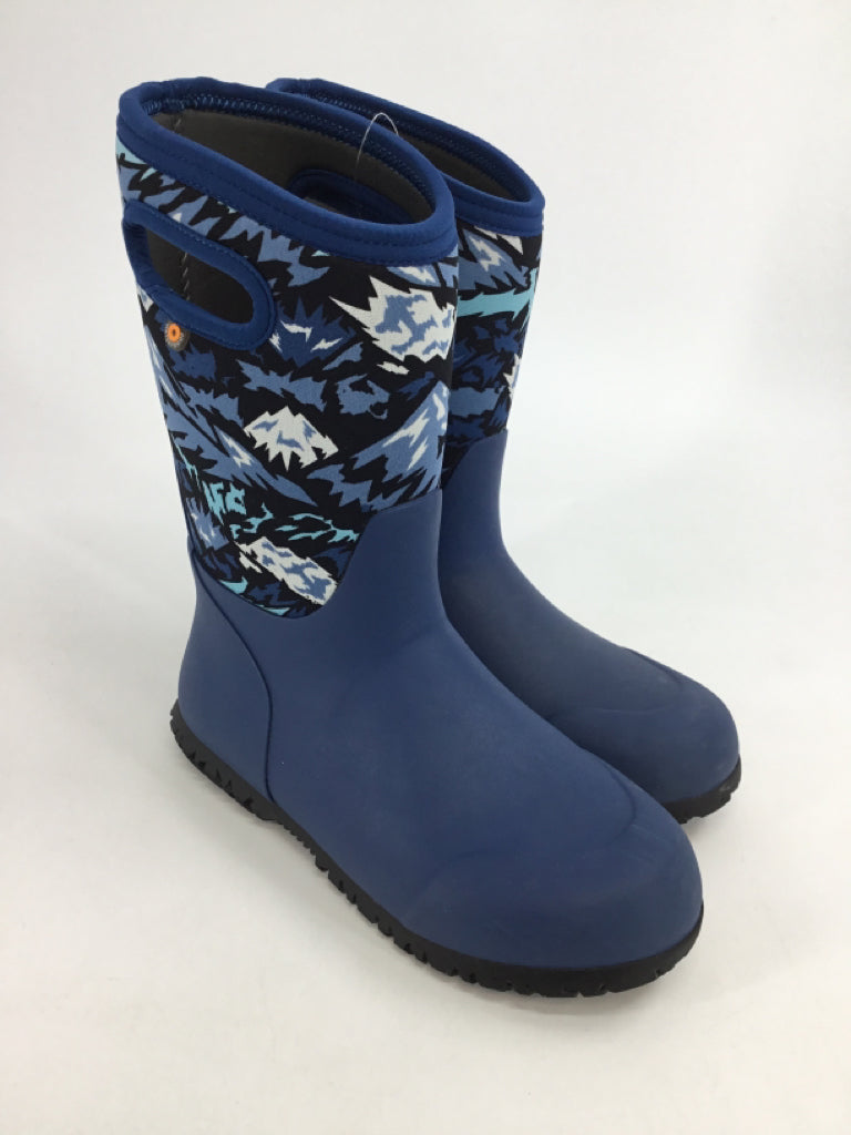 Bogs Child Size 5 Youth Blue Rain/Snow Boots