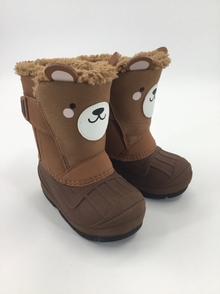 Cat & Jack Child Size 7 Toddler Brown Rain/Snow Boots