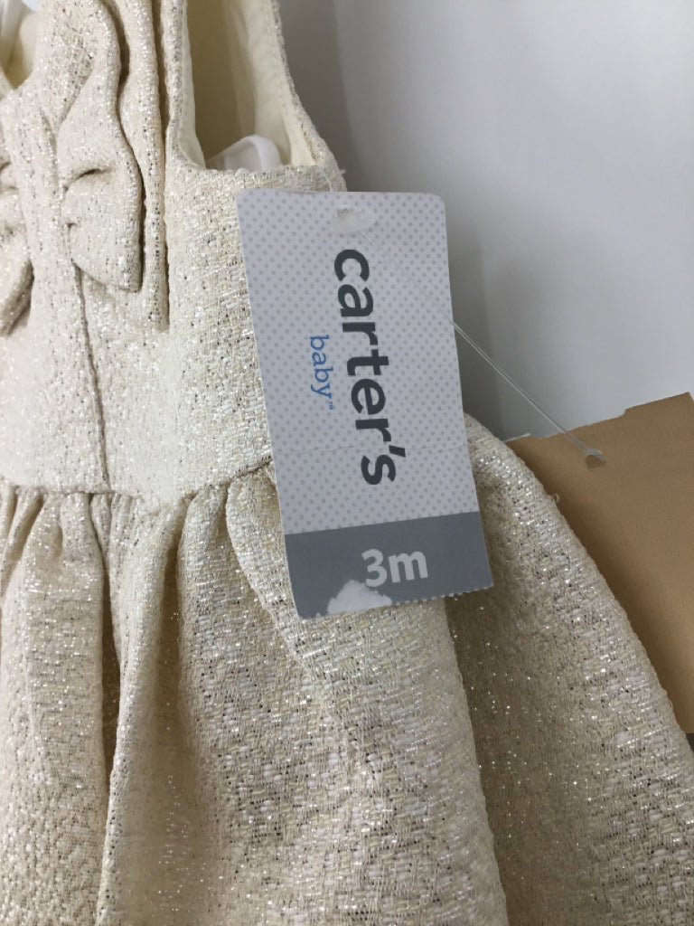 Carter's Child Size 3 Months Gold Dress - girls