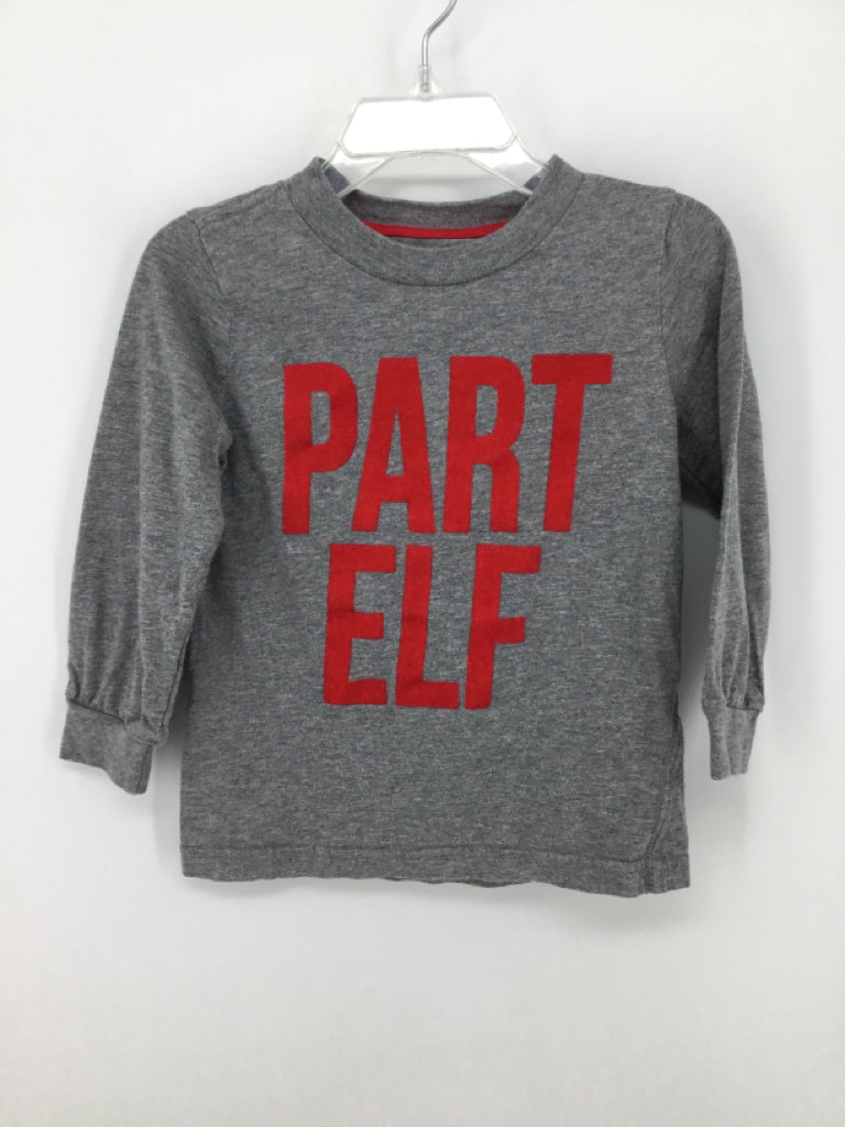 Simple Joys made by Carters Child Size 2 Gray Christmas T-Shirtr