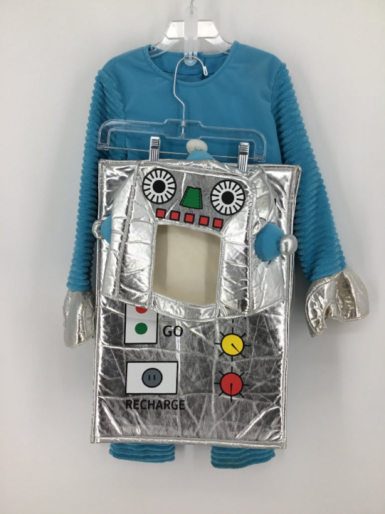 FAO Schwartz Robot Child Size 4 Silver Halloween Costume