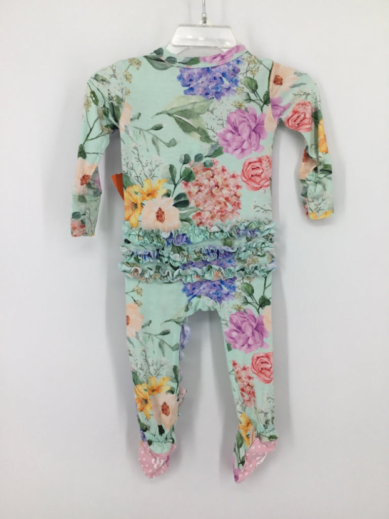 Posh Peanut Child Size 3-6 Months Green Sleepers