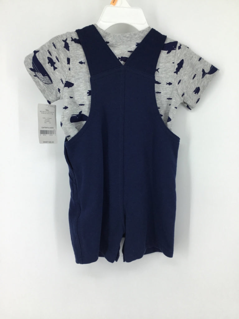 Carter's Child Size 12 Months Navy Solid Outfit - boys