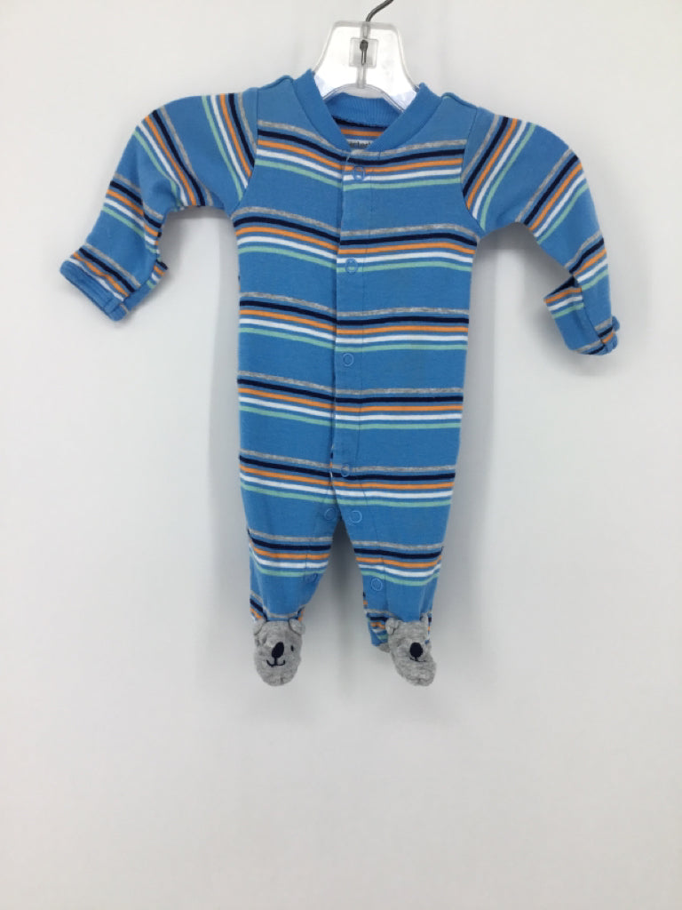 Carter's Child Size Preemie Blue Sleepers