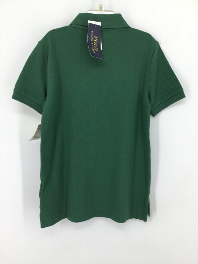 Ralph Lauren Child Size 7 Green Solid Shirt - boys