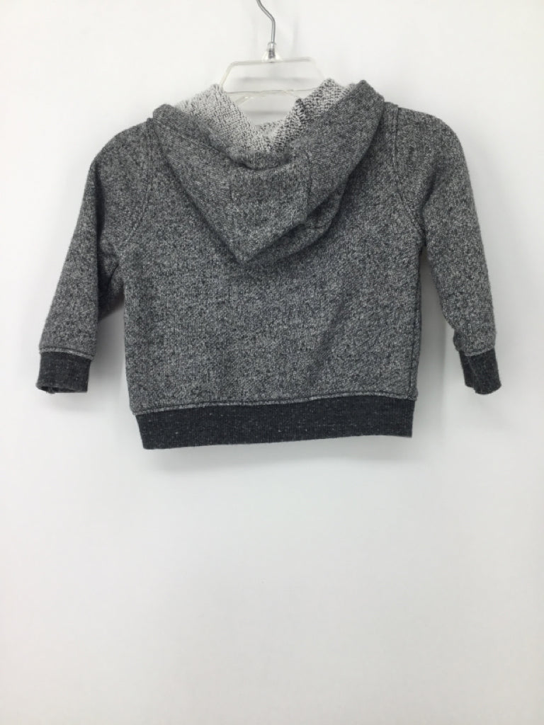 Carter's Child Size 9 Months Gray Marbled Hoodie - boys