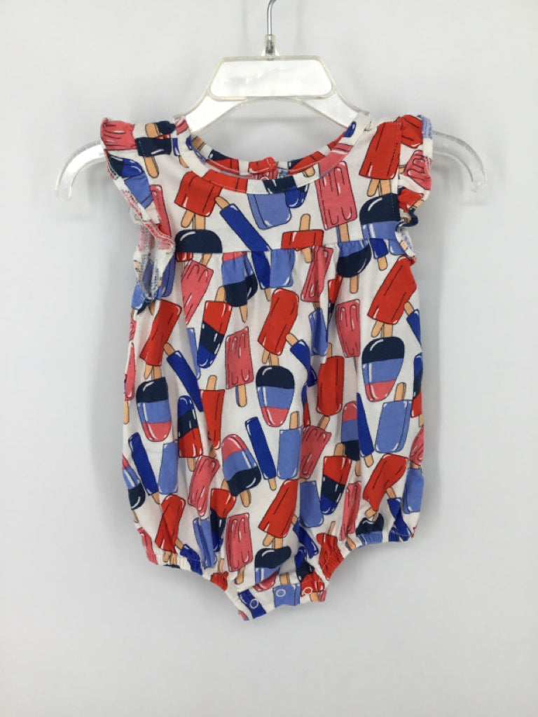 Old Navy Child Size 3-6 Months Red Stars & Stripes Outfit