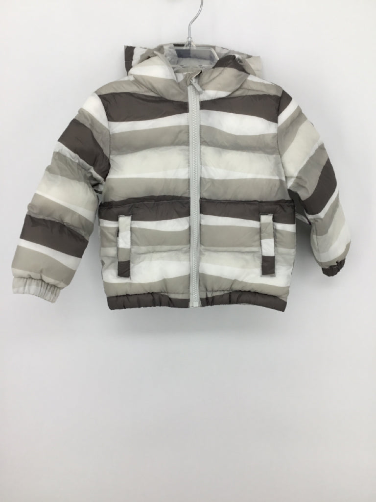 Miles the Label Child Size 24 Months Gray Stripe Outerwear - boys