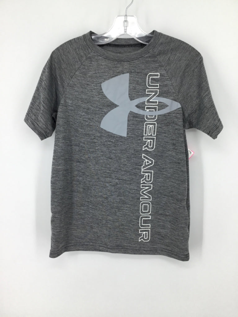 Under Armour Child Size 10 Gray screen printed T-shirt - boys
