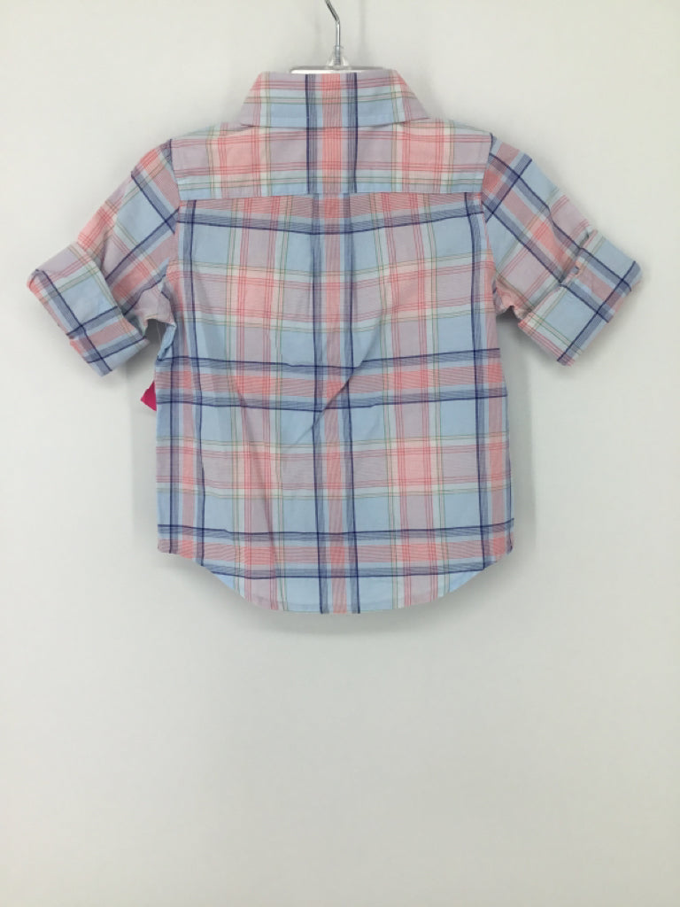 Janie and Jack Child Size 12-18 Months Blue Plaid Shirt - boys