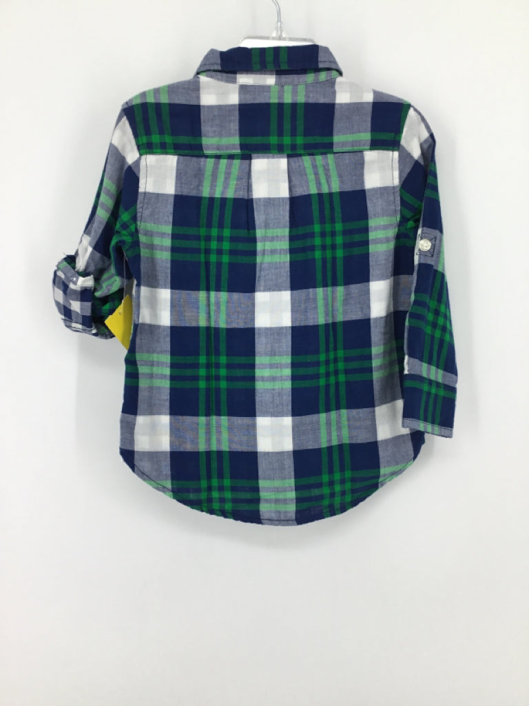 Baby Gap Child Size 2 Blue Plaid Shirt - boys