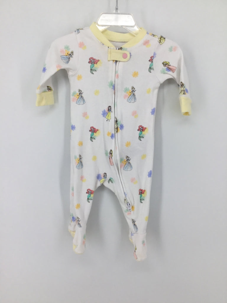 Disney Child Size 3-6 Months Yellow Sleepers