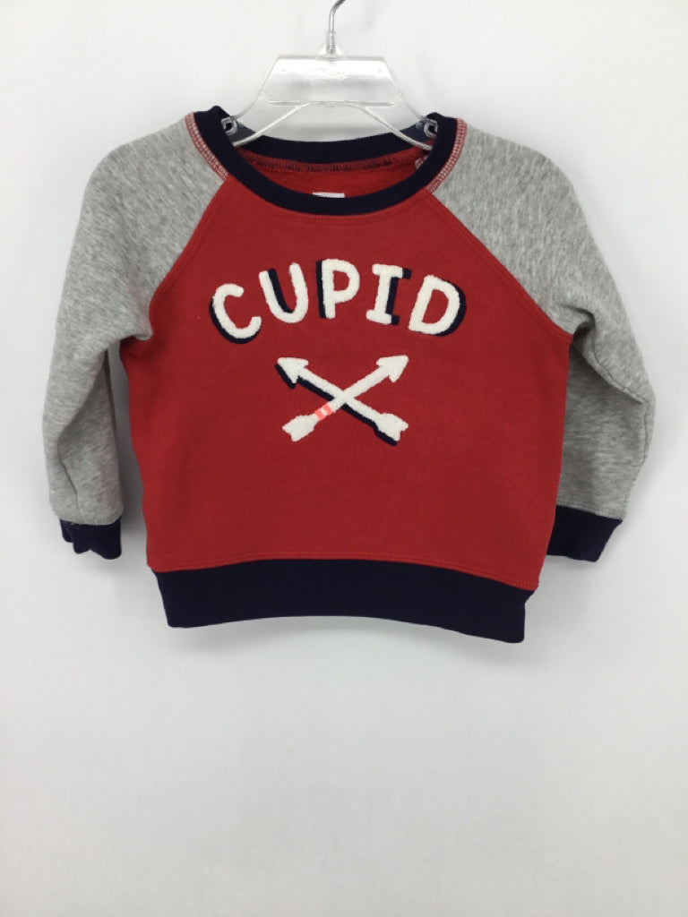 Baby Gap Child Size 18-24 Months Red Valentine's Day Sweatshirt