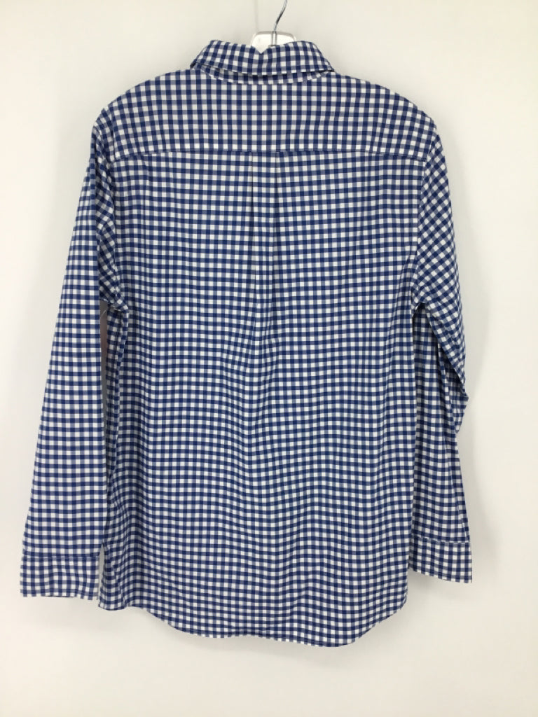 vineyard vines Child Size 12 Blue Gingham Shirt - boys