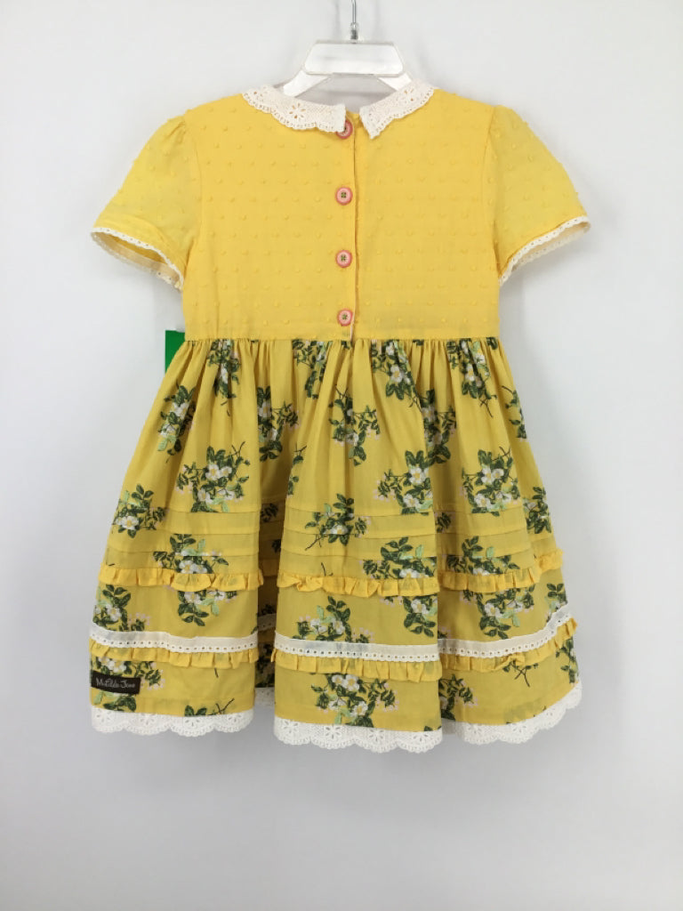 Matilda Jane Clothing Child Size 4 Yellow Dress - girls