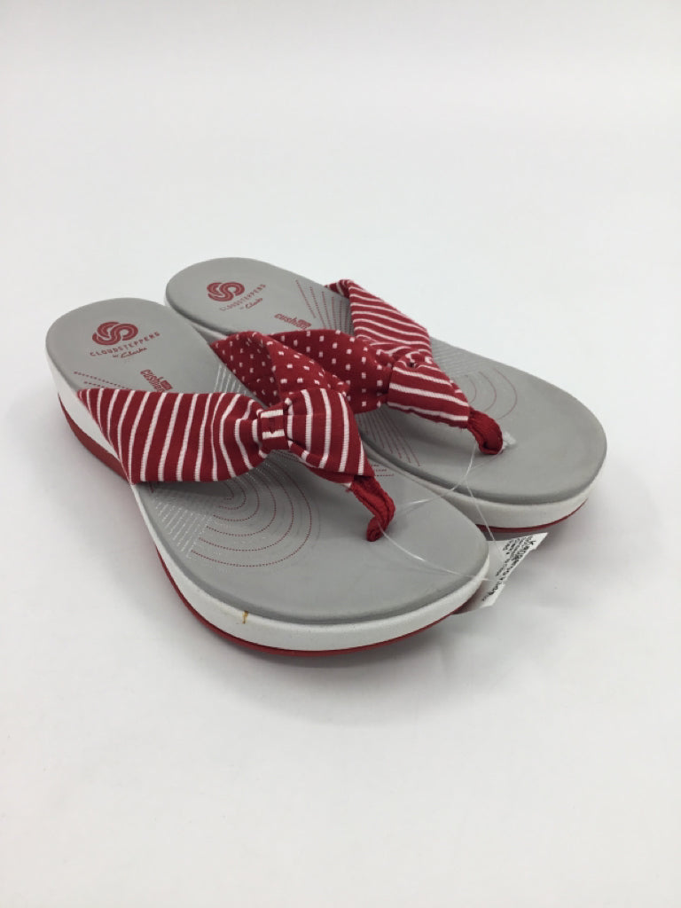 Clark's Child Size 6 Youth Red Sandals/Flip Flops