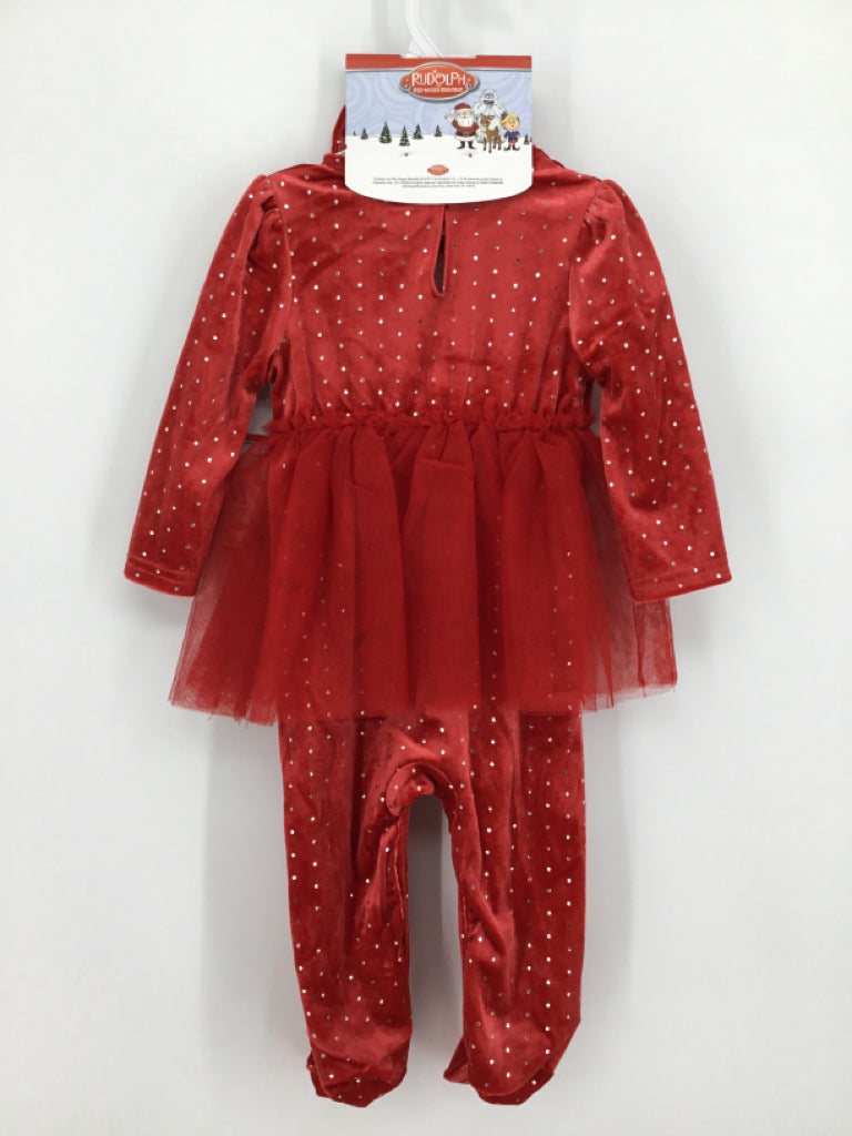 Rudolph Child Size 9 Months Red Christmas Outfit