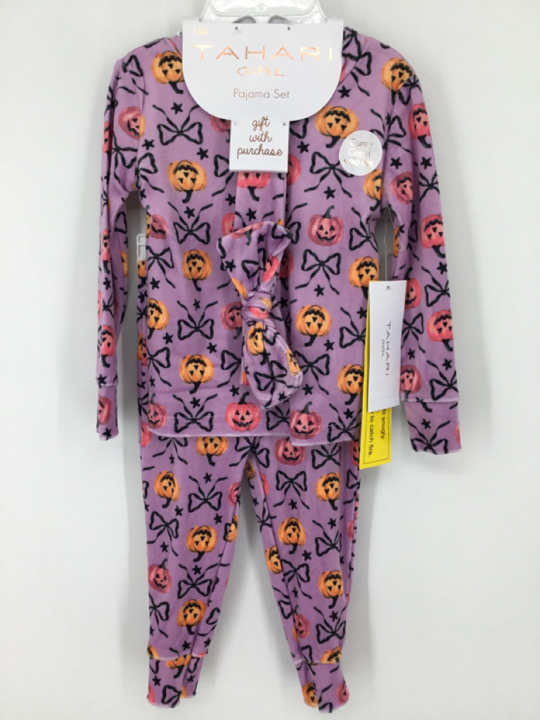 Tahari Child Size 12 Months Purple Halloween Pajamas & Hadband