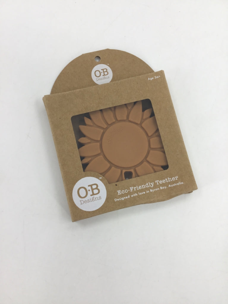 OB Designs Orange Silicone Sunflower Teether