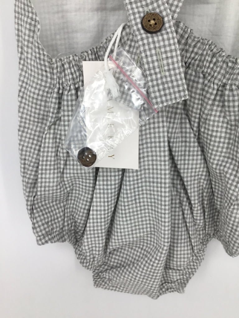 Jamie Kay Child Size 2 Gray Gingham Outfit - boys