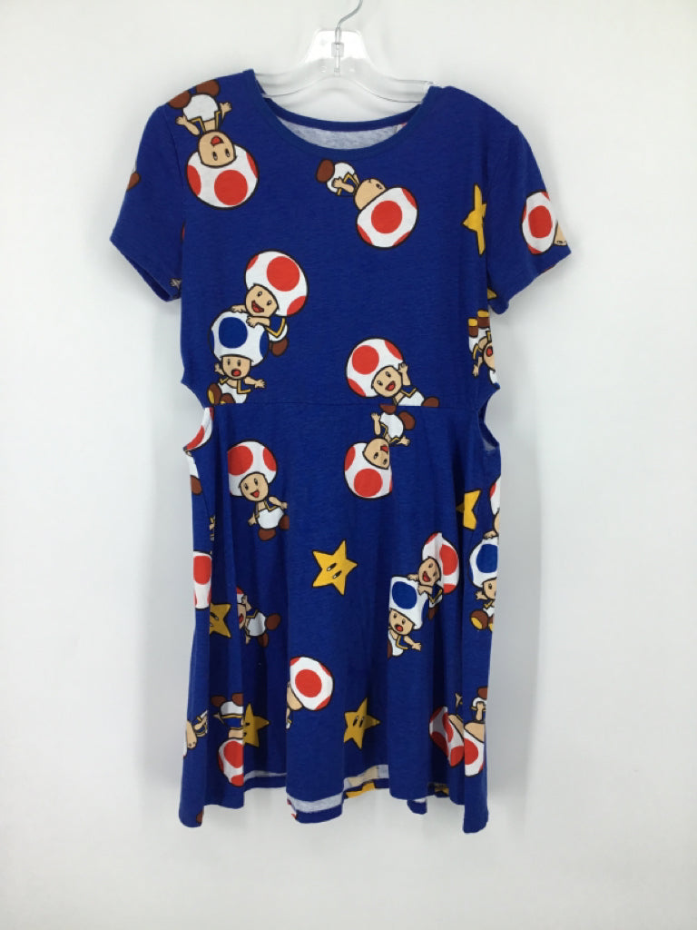 Super Mario Child Size 12 Blue Dress - girls