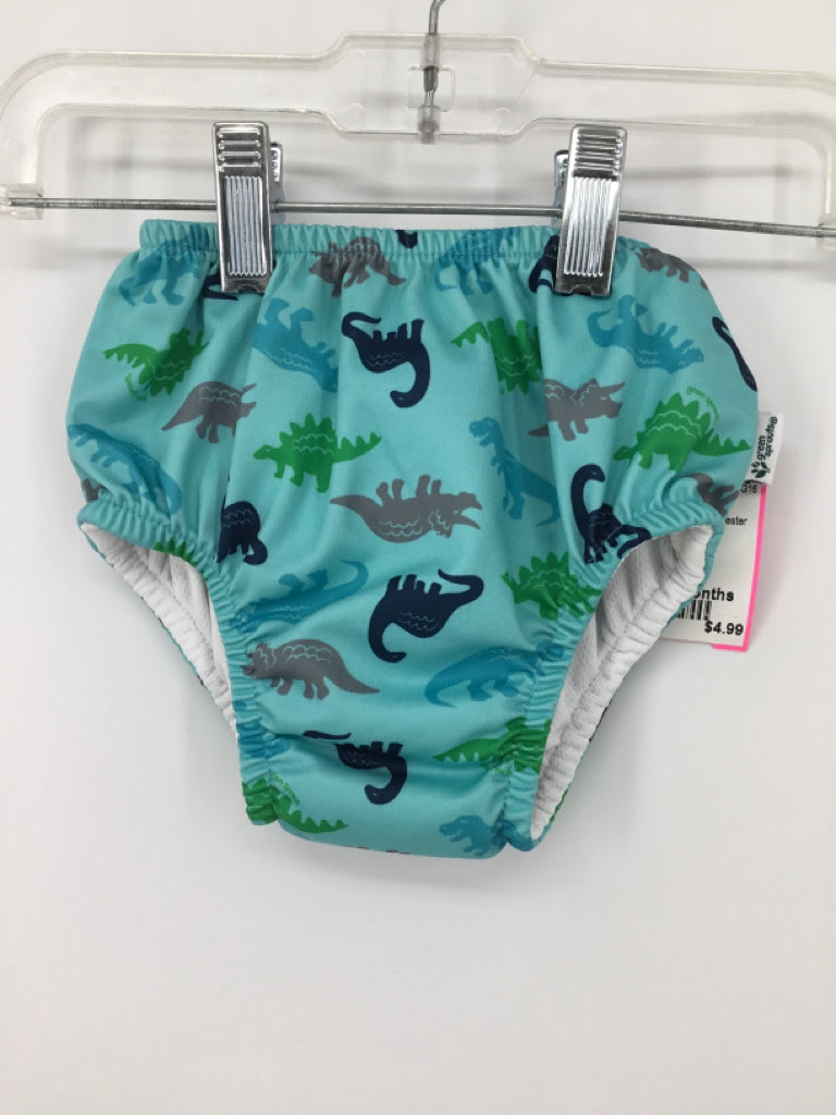 Green Sprouts Child Size 24 Months Blue Dinosaur Swimwear - boys